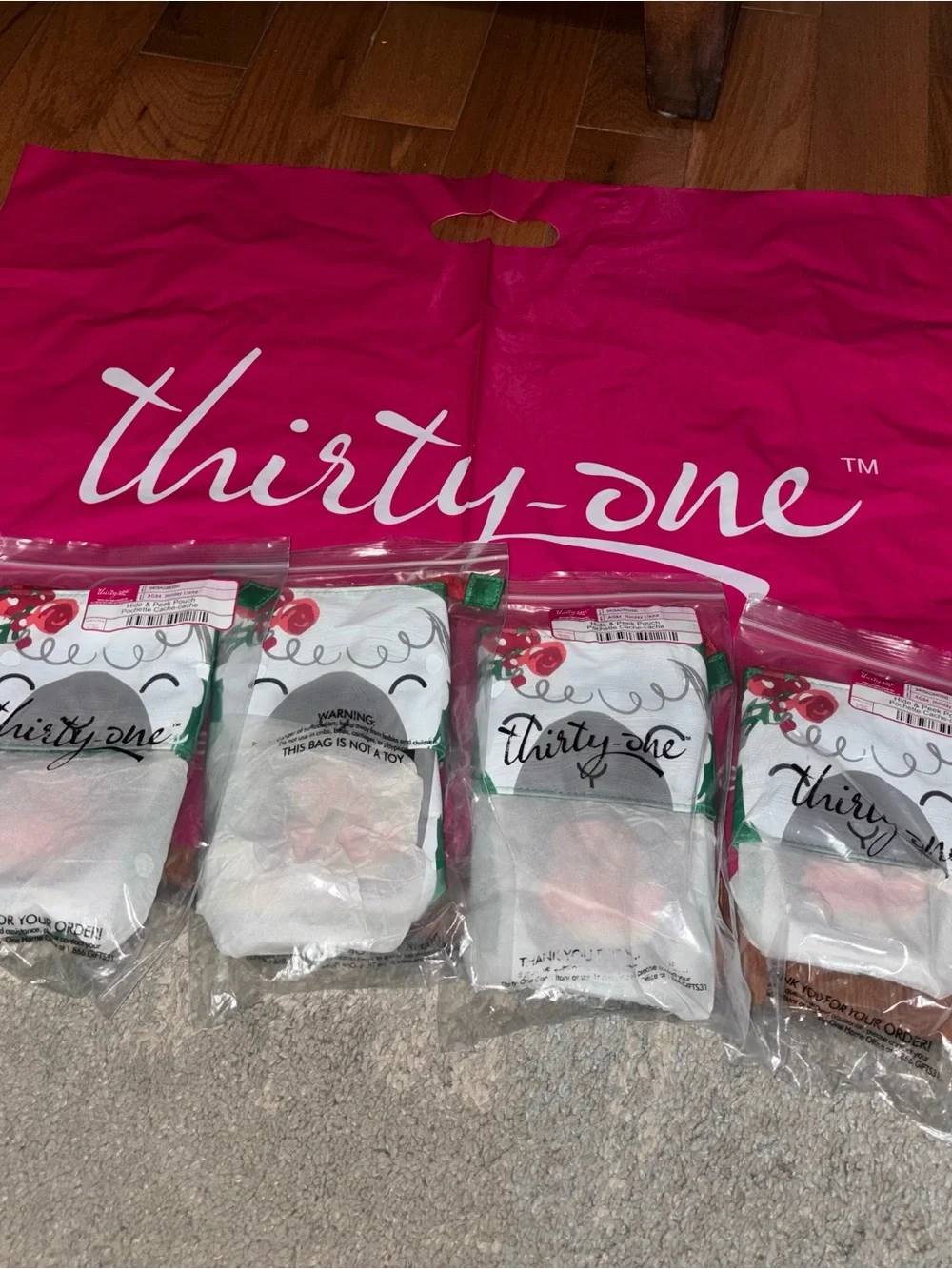 Thirty-One Gifts- Hide a Peak Pouch Holiday Llama